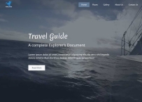 旅行指南分享网页模板 Bootstrap4