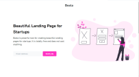 简洁功能说明单页面模板 Bootstrap4