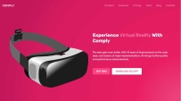 红色VR产品功能展示网页模板 Bootstrap4