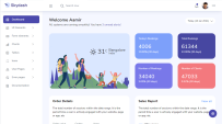 销售管理数据分析后台网站模板 Bootstrap4
